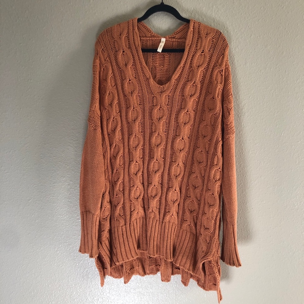 Drop sleeve sweater